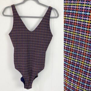 Athleta Multicolor Checkered One Piece Swimsuit
